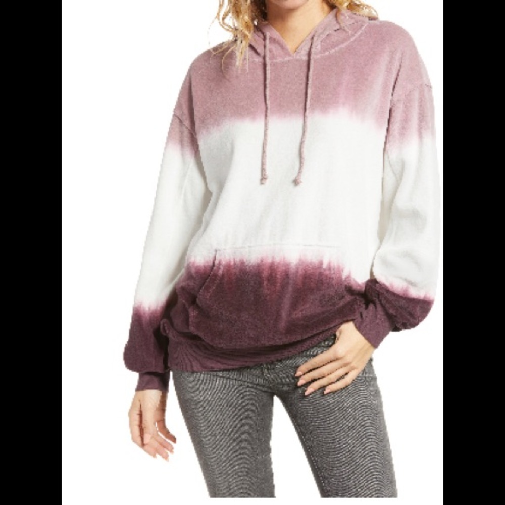 Treasure & Bond Velour tie dye hoodie sweatshirt